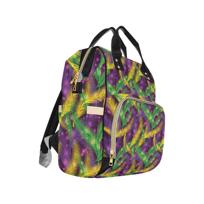 Mardi Gras Pattern Print Design 09 Diaper Bag Backpack