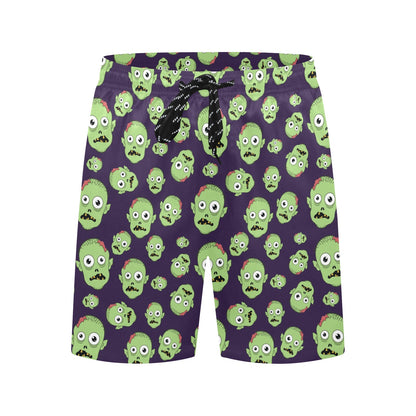 Zombie Print Design LKS303 Men's Swim Trunks Beach Shorts