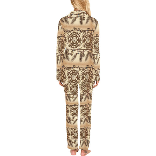 Dream catcher vintage native Women's Long Pajama Set