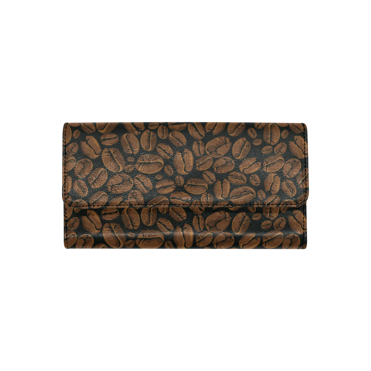 Coffee Pattern Print Design 01 Women's Trifold Wallet