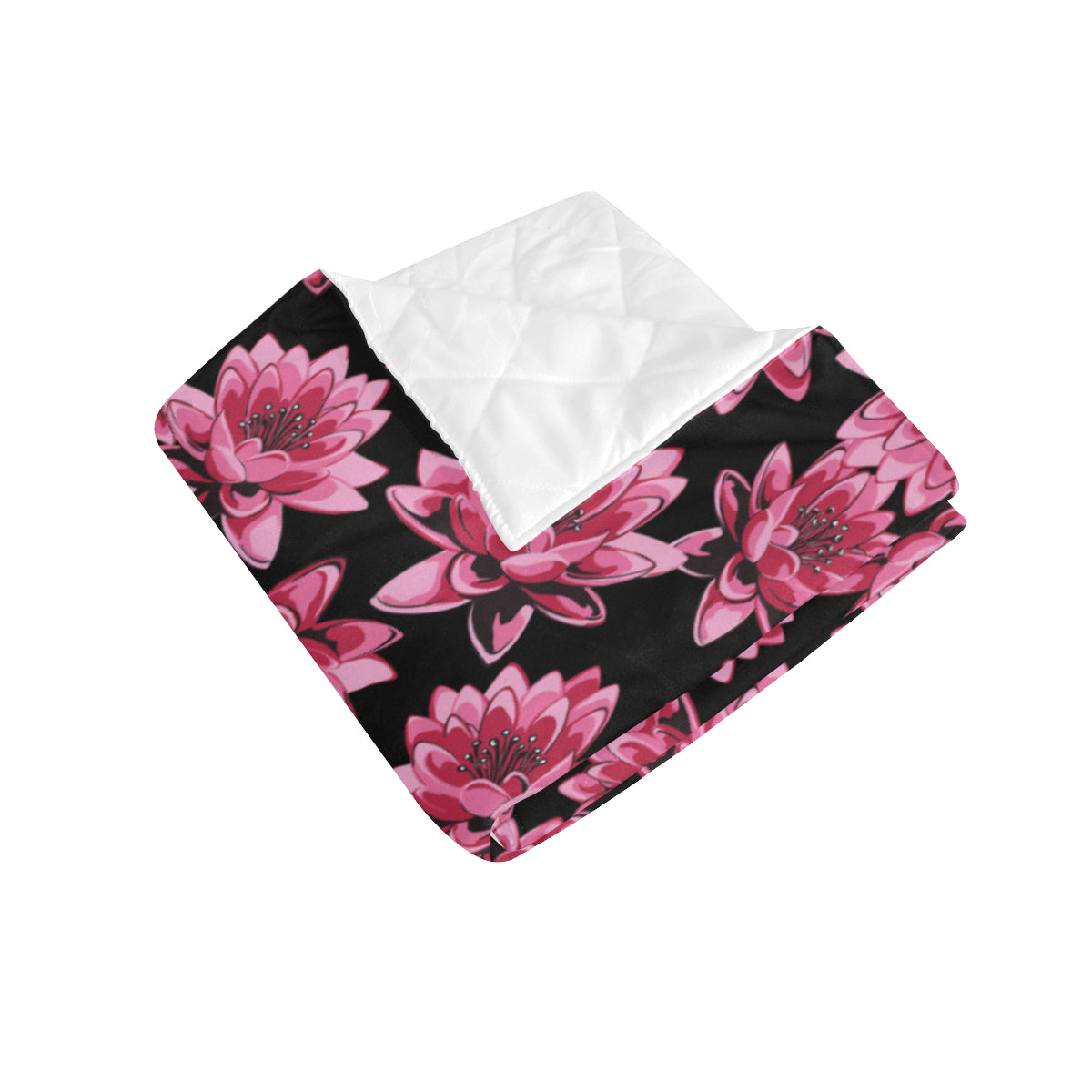 Lotus Pattern Print Design 03 Premium Quilt
