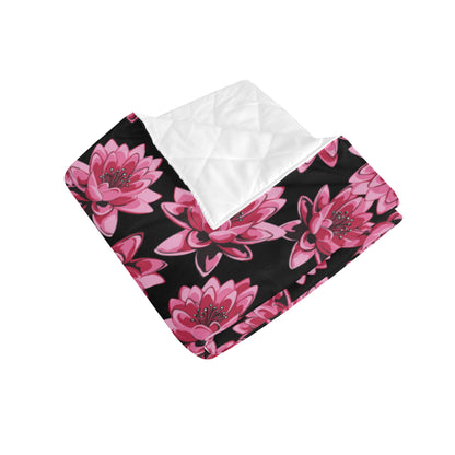 Lotus Pattern Print Design 03 Premium Quilt