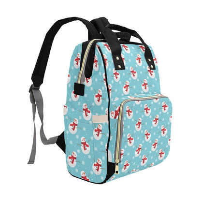 Snowman Print Design LKS304 Diaper Bag Backpack
