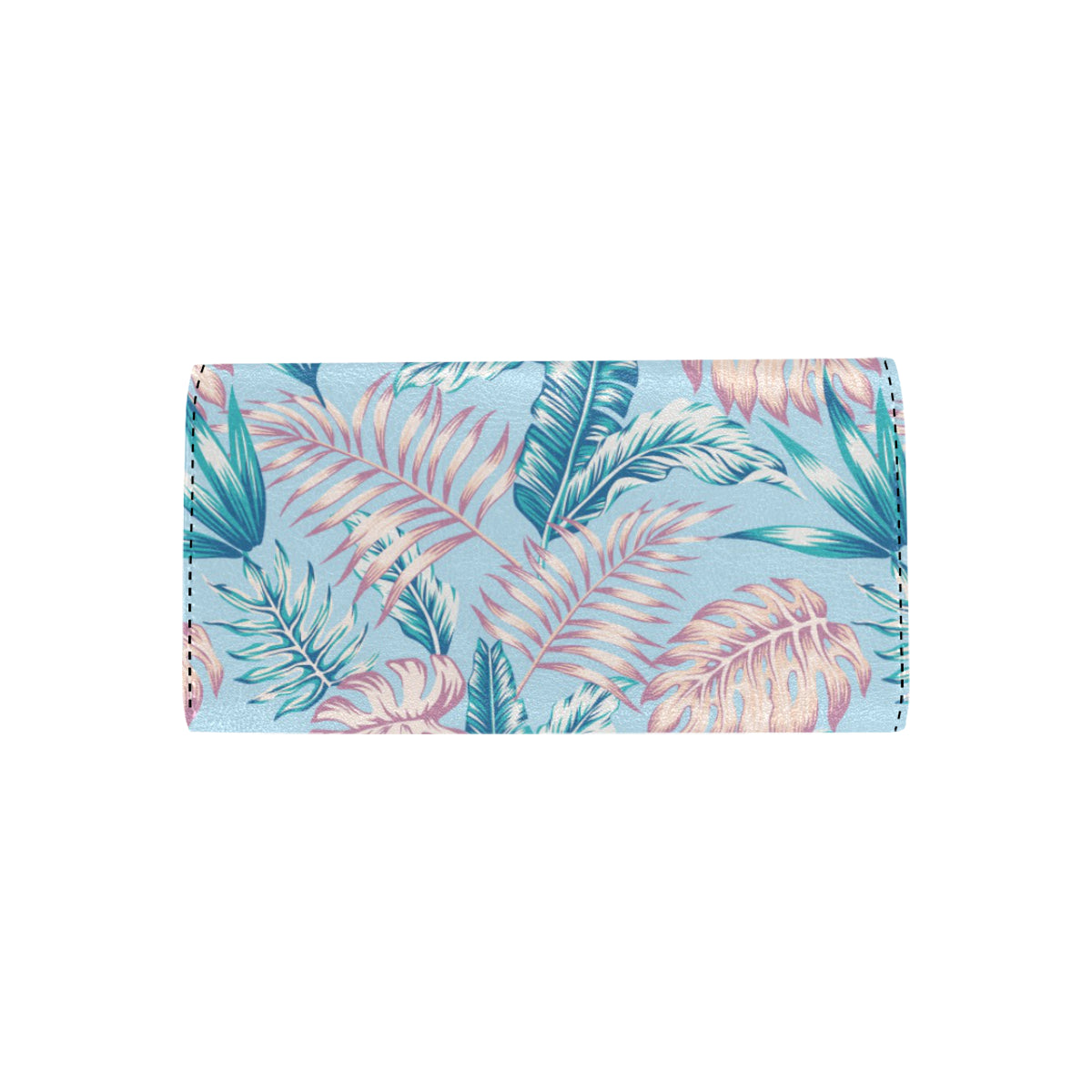 Tropical Flower Pattern Print Design TF01 Women's Trifold Wallet