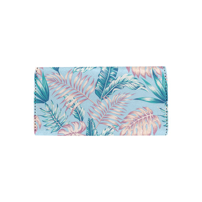 Tropical Flower Pattern Print Design TF01 Women's Trifold Wallet