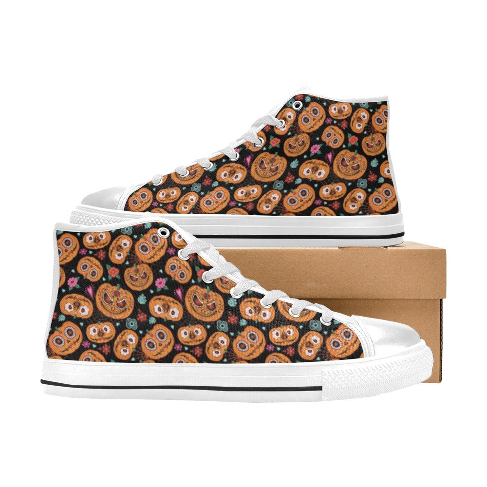 Halloween Print Design LKS402 Men's High Top Canvas Shoes