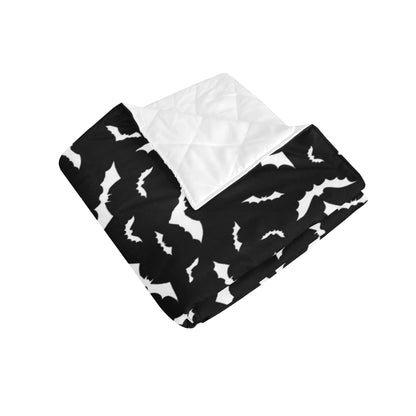 Bat Pattern Print Design 05 Premium Quilt