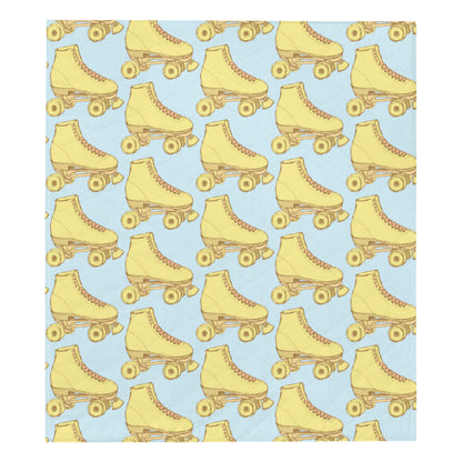 Roller skate Pattern Print Design A03 Premium Quilt