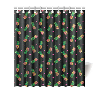 Neon Pineapple Pattern Print Design A04 Shower Curtain