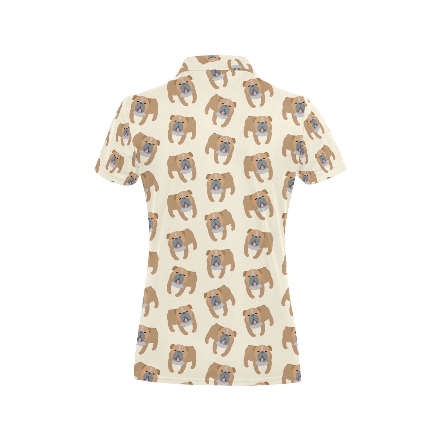 Bulldogs Pattern Print Design 01 Women's Polo Shirt
