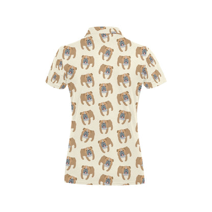 Bulldogs Pattern Print Design 01 Women's Polo Shirt