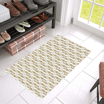 Trumpet with Music Note Print Rubber Doormat