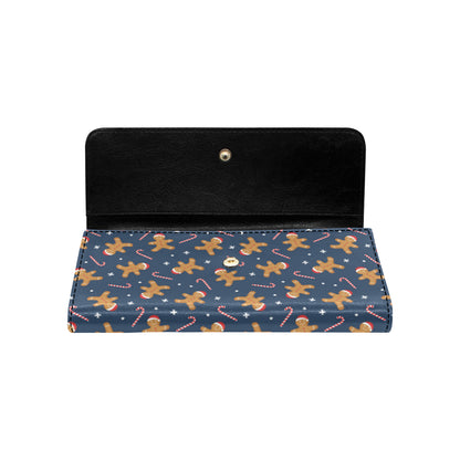 Gingerbread Pattern Print Design 01 Women's Trifold Wallet