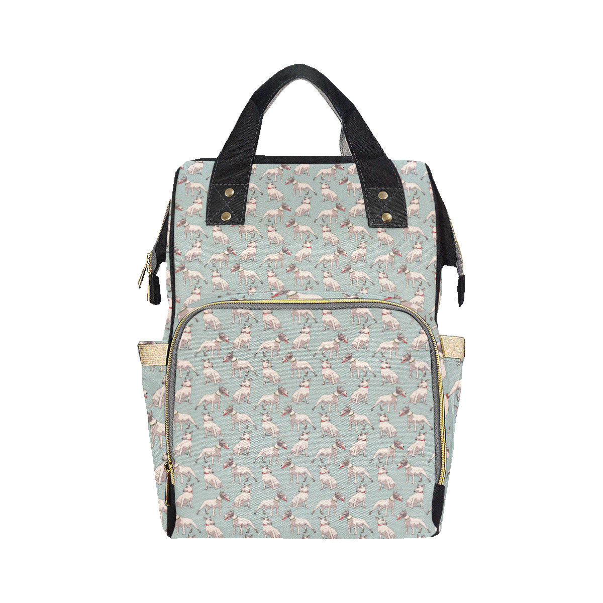 Bull Terrier Cute Print Pattern Diaper Bag Backpack
