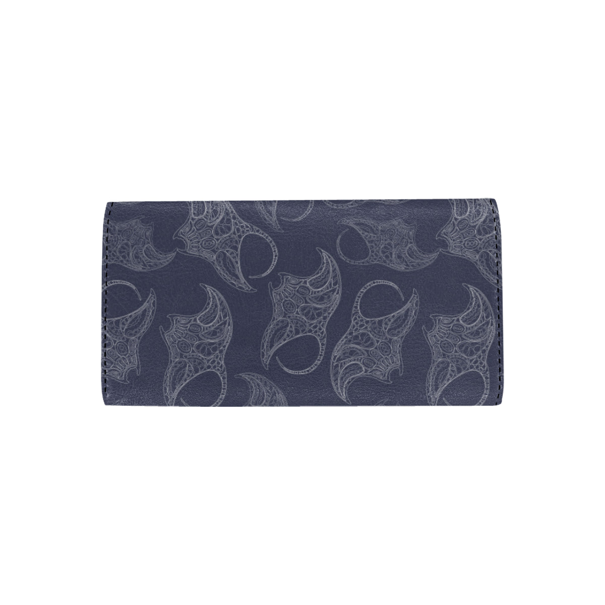 Manta Ray Pattern Print Design 01 Women's Trifold Wallet