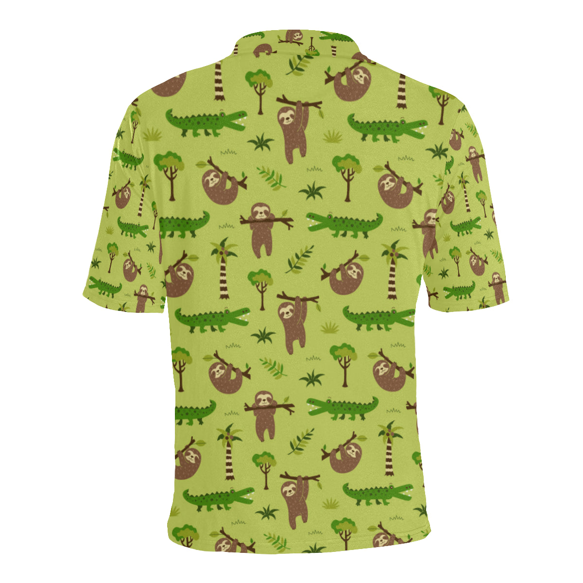 Alligator Pattern Print Design 04 Men Polo Shirt