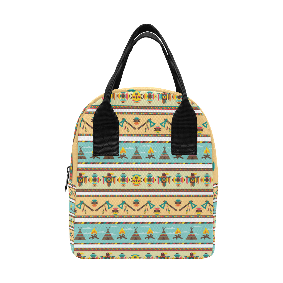 American indian Life Pattern Insulated Lunch Bag