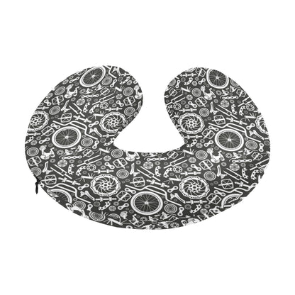 Bicycle Tools Pattern Print Design 02 U-Shaped Travel Neck Pillow