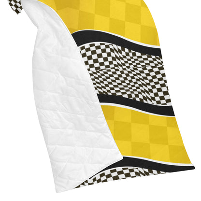 Checkered Pattern Print Design 02 Premium Quilt