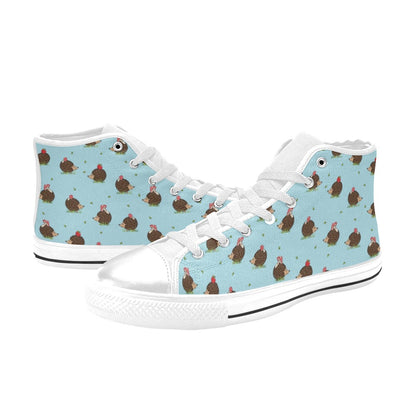 Hedgehog Print Design LKS402 Men's High Top Canvas Shoes