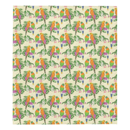 Conures Pattern Print Design 02 Premium Quilt
