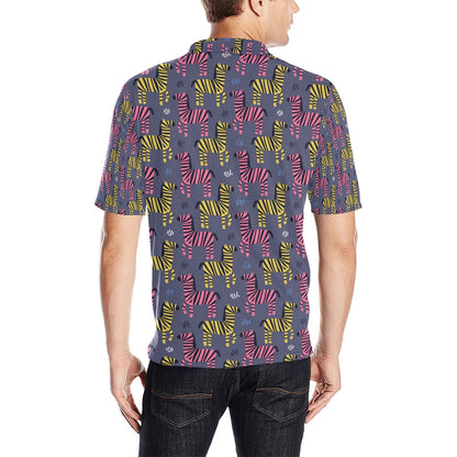 Zebra Print Design LKS303 Men Polo Shirt