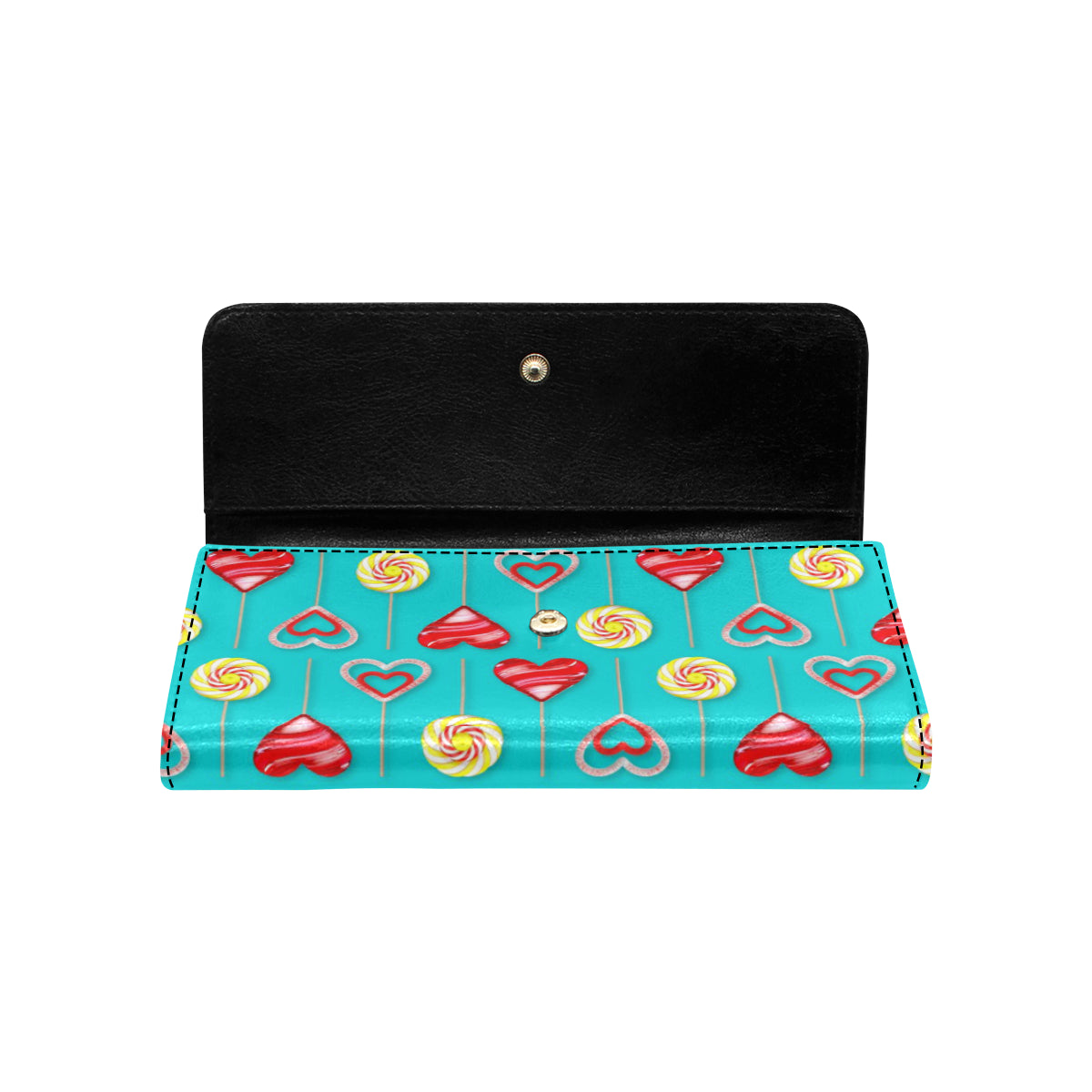 Lollipop Pattern Print Design LL06 Women's Trifold Wallet