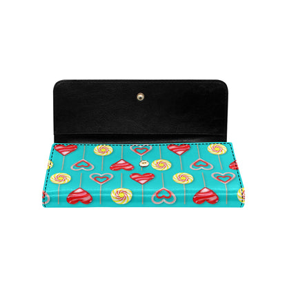Lollipop Pattern Print Design LL06 Women's Trifold Wallet