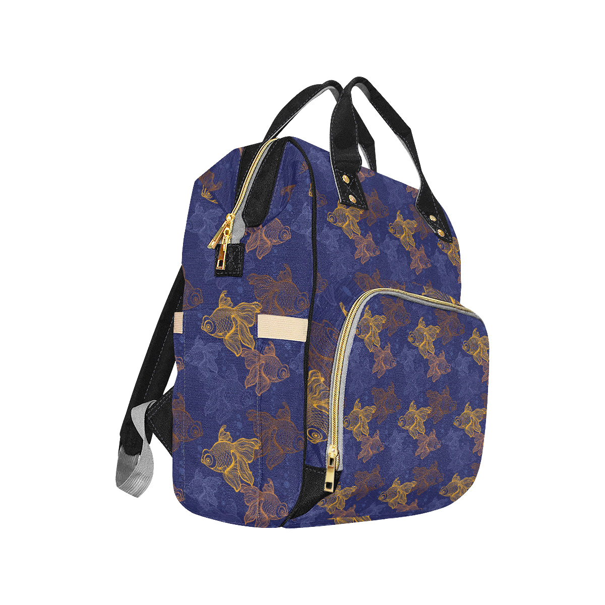 Goldfish Pattern Print Design 01 Diaper Bag Backpack