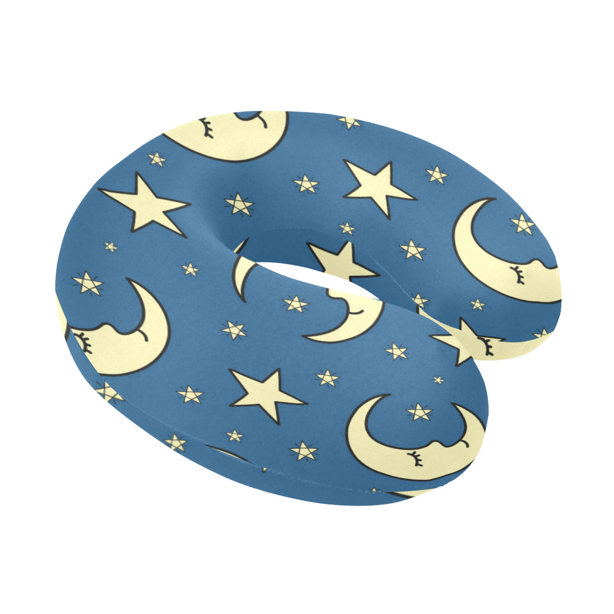 Moon Night Pattern Print Design 03 U-Shaped Travel Neck Pillow