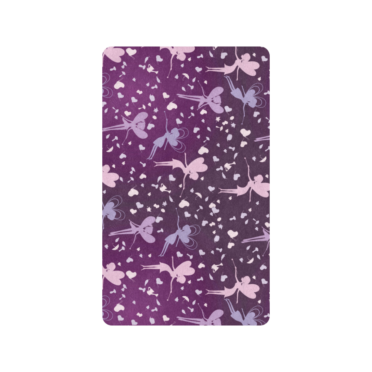 Fairy Pink Print Pattern Rubber Doormat