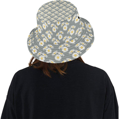 Daisy Pattern Print Design DS09 Unisex Bucket Hat