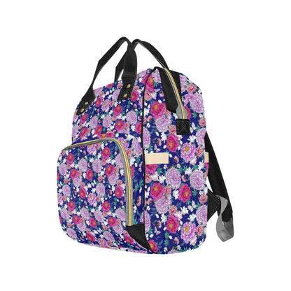 Dahlia Pattern Print Design DH013 Diaper Bag Backpack