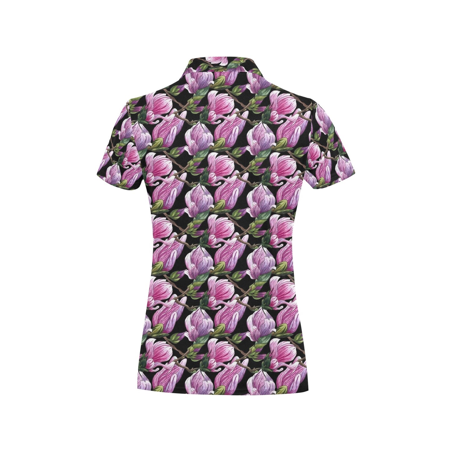 Magnolia Pattern Print Design MAG011 Women's Polo Shirt