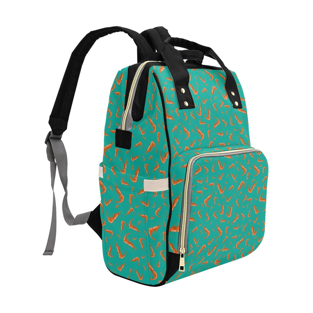 Shrimp Print Design LKS301 Diaper Bag Backpack