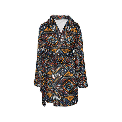 African Kente Print v2 Women's Fleece Robe