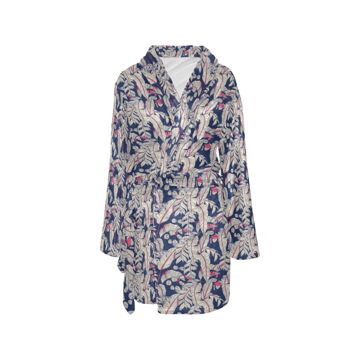 Bird Of Paradise Pattern Print Design 03 Women's Fleece Robe