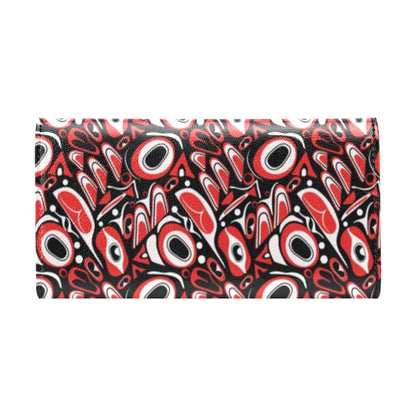 Totem Pole Texture Design Women's Trifold Wallet