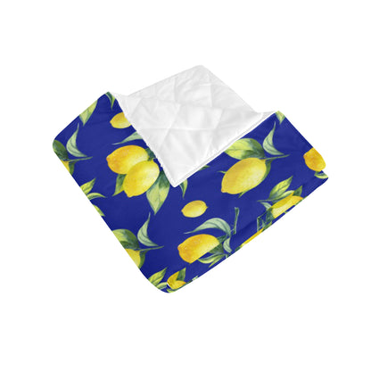 Lemon Pattern Print Design LM06 Premium Quilt