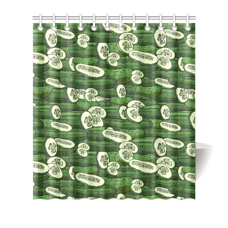 Cucumber Pattern Print Design CC01 Shower Curtain