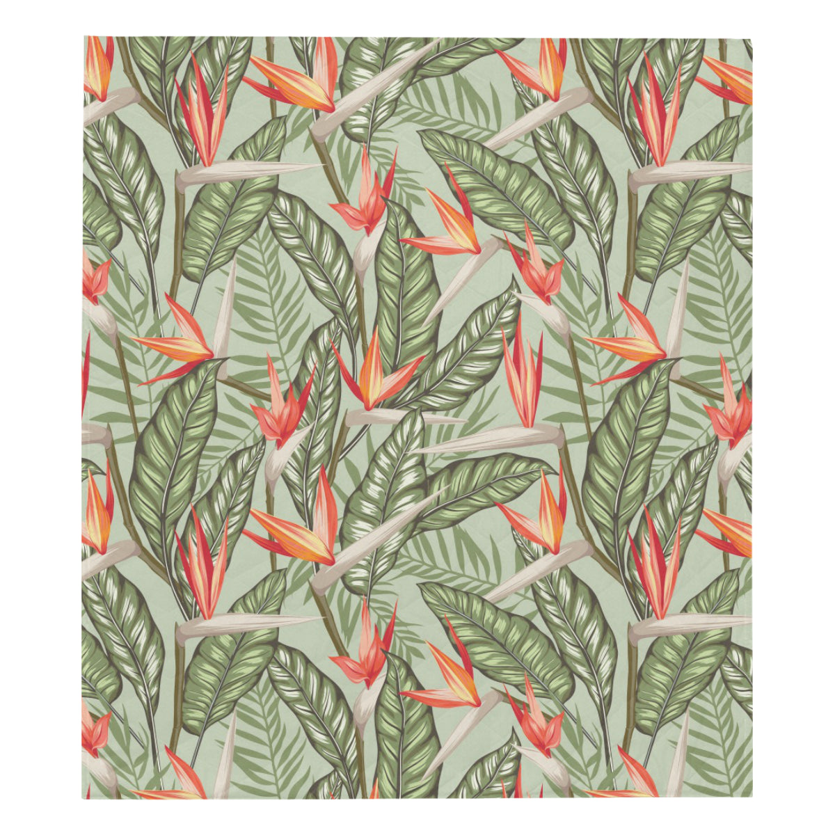 Bird Of Paradise Pattern Print Design BOP08 Premium Quilt