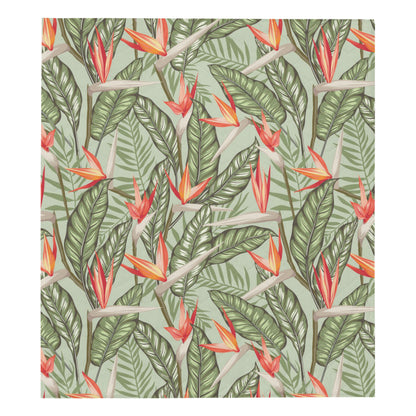Bird Of Paradise Pattern Print Design BOP08 Premium Quilt