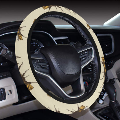 Bee Print Design LKS306 Steering Wheel Cover with Elastic Edge