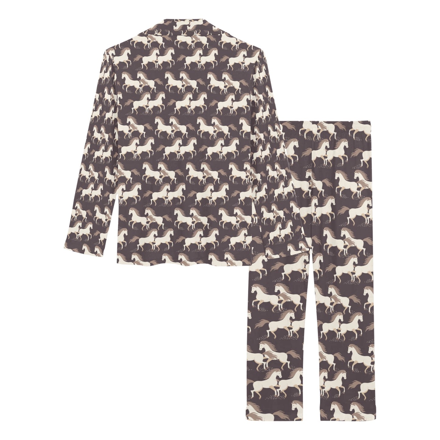 Horse Print Design LKS304 Women's Long Pajama Set