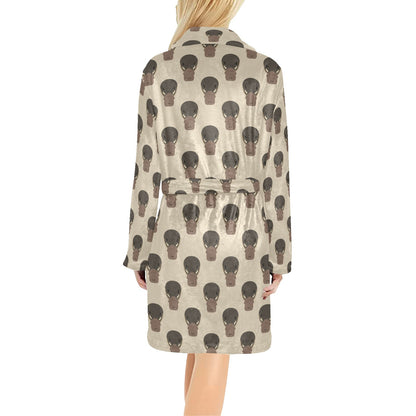 Platypus Pattern Print Design A03 Women's Fleece Robe