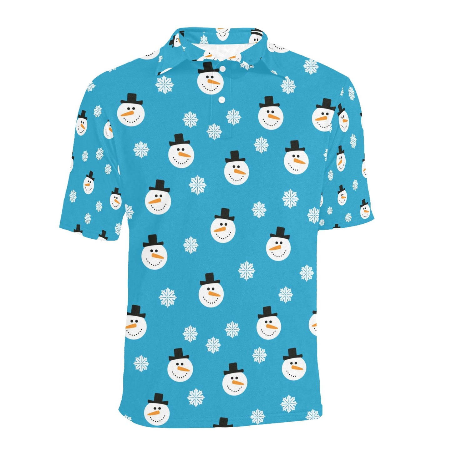 Snowman Print Design LKS303 Men Polo Shirt