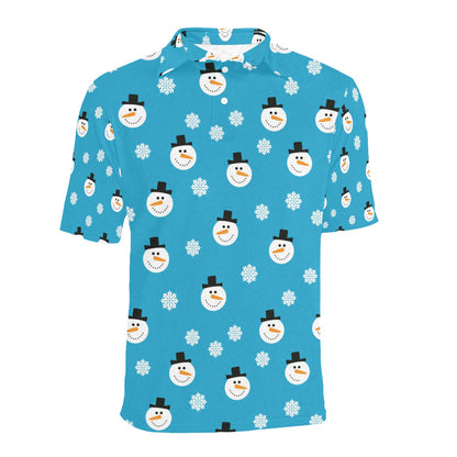 Snowman Print Design LKS303 Men Polo Shirt