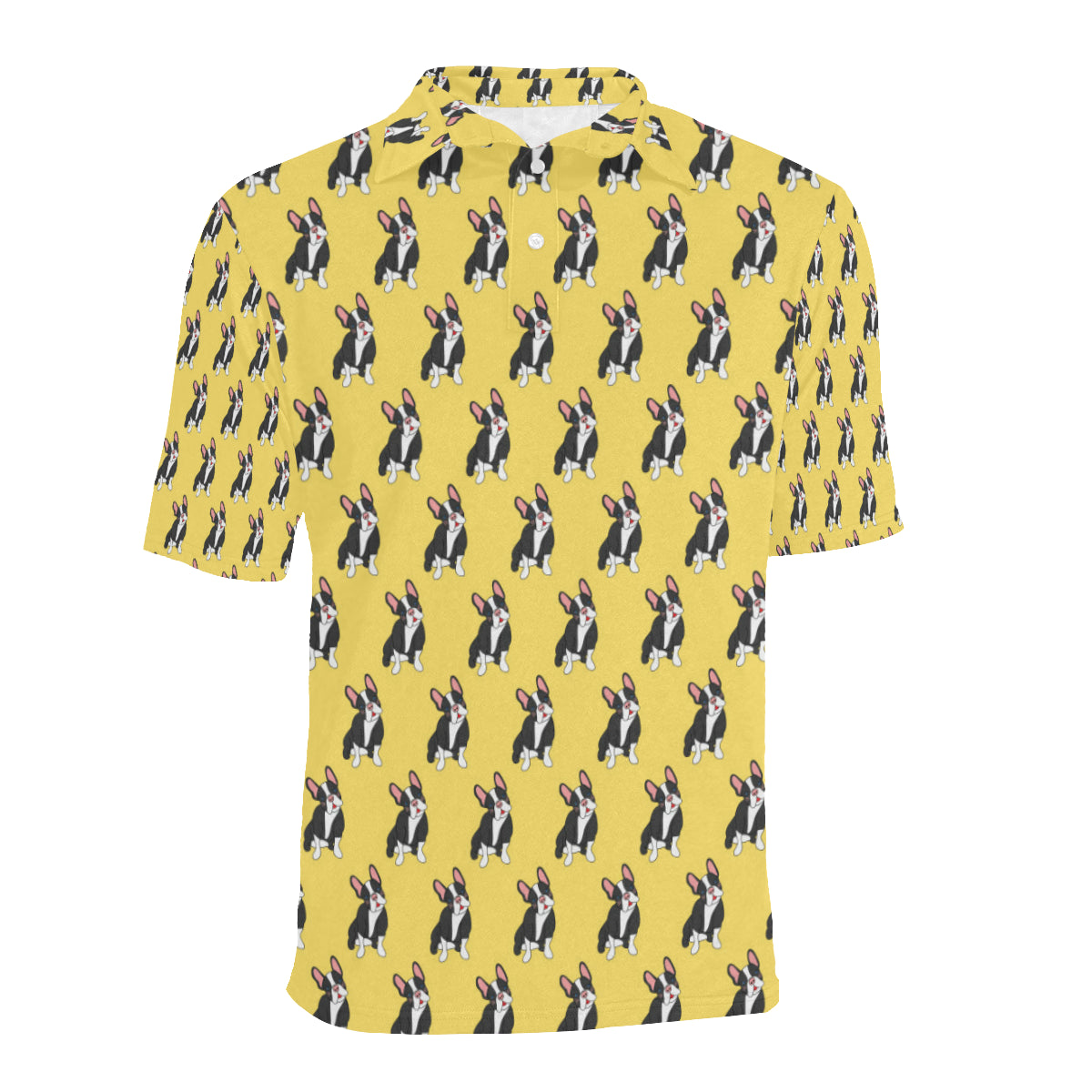 Boston Terrier Pattern Print Design 06 Men Polo Shirt