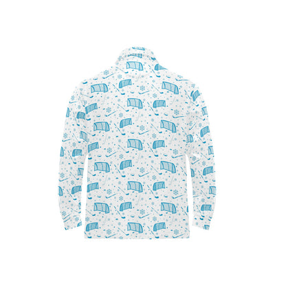 Hockey Print Design LKS303 Long Sleeve Polo Shirt For Men's