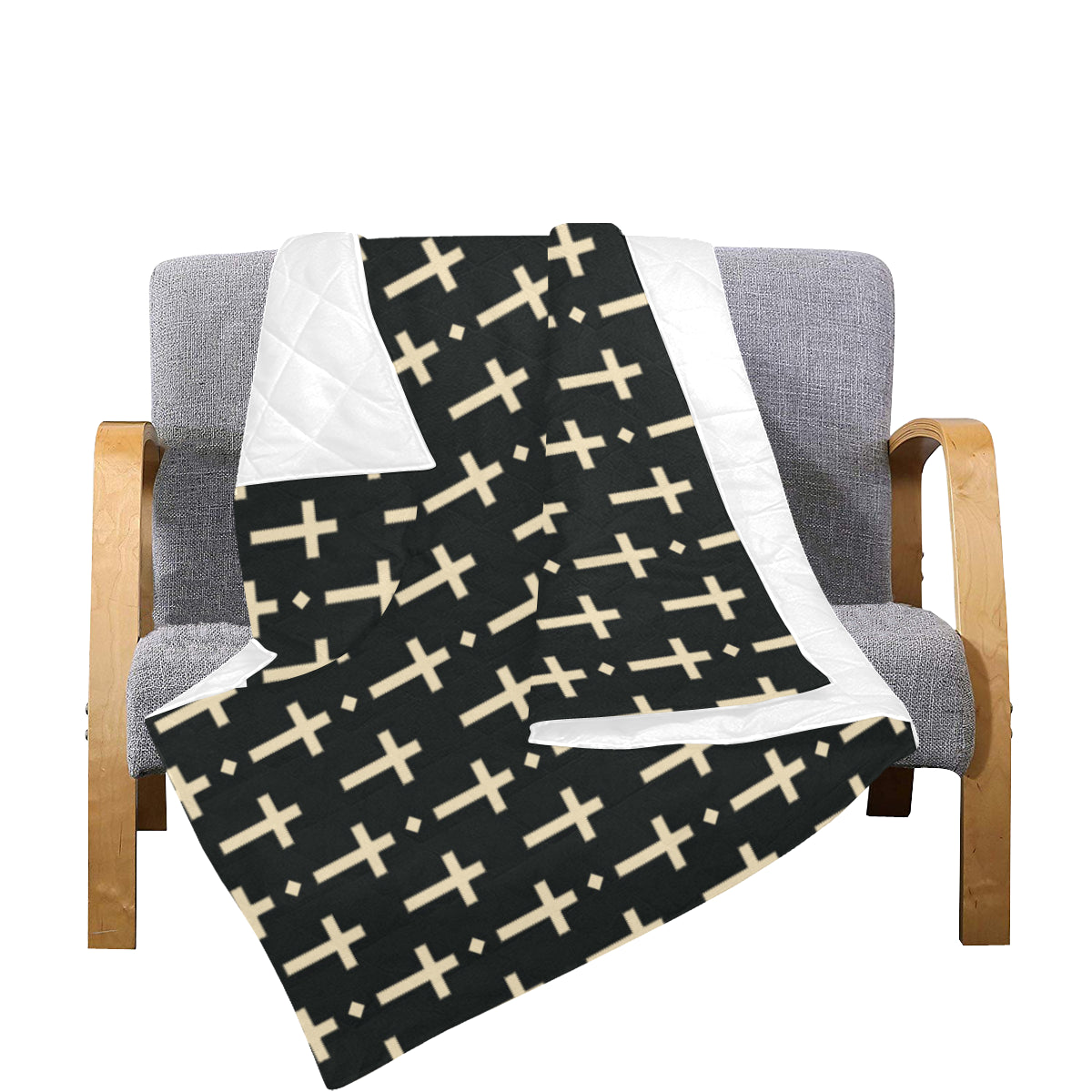 Cross Pattern Print Design 03 Premium Quilt